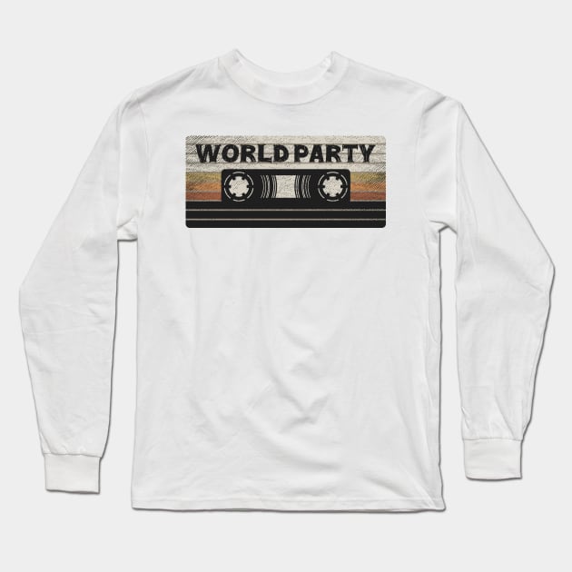 World Party Mix Tape Long Sleeve T-Shirt by getinsideart